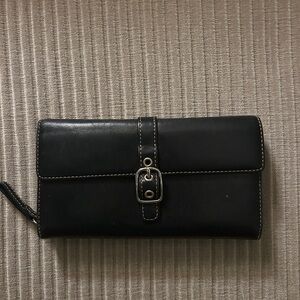 Coach black leather wallet
